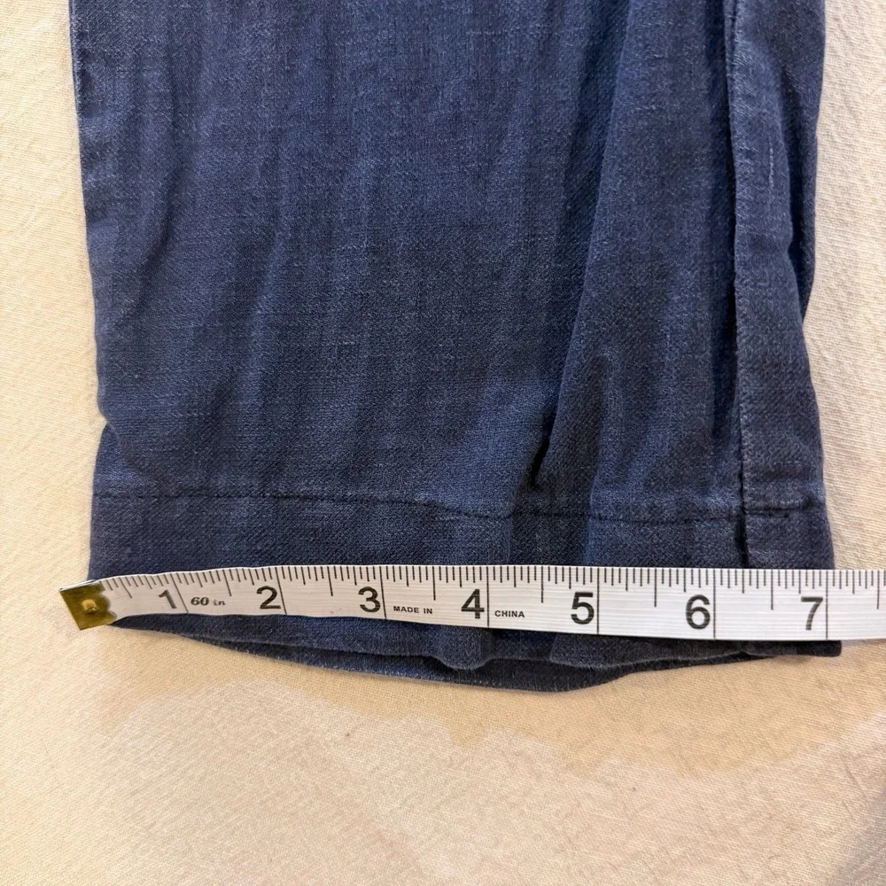 Polo Ralph Lauren Linen Blend Pants Mens 34x30 Slim Fit Blue Lightweight Woven